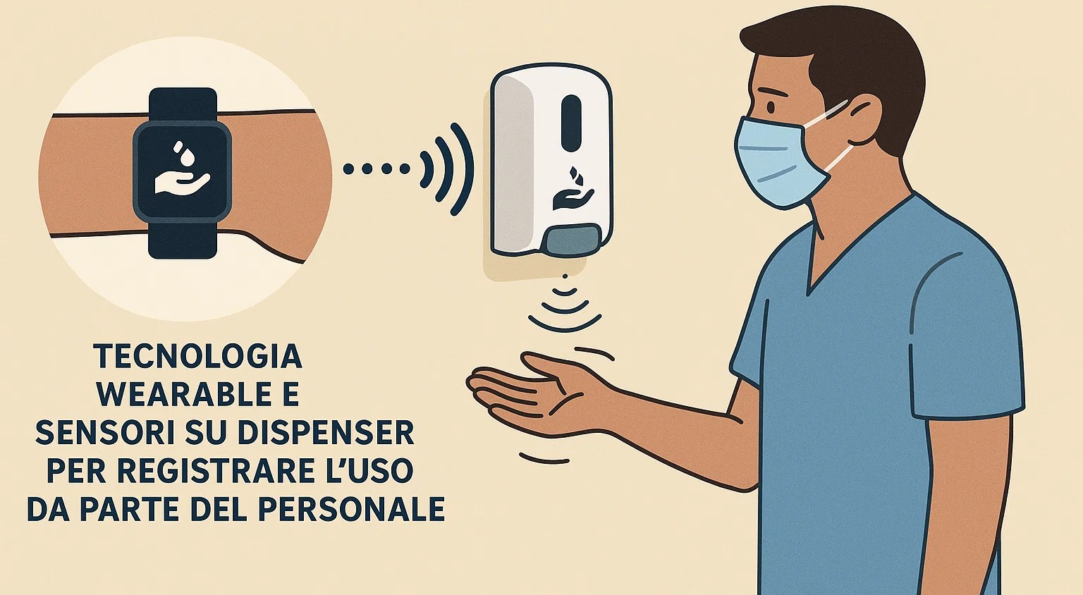 Sistema smart per igiene mani in ambito sanitario